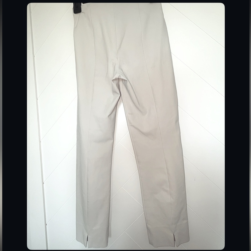 Vince stitch front seam ponte legging pants split hem Gesso light grey Medium - Picture 14 of 16